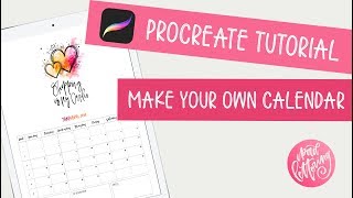 Procreate TUTORIAL Calendar Maker  How to create a PRINTABLE CALENDAR on your iPad or iPhone [upl. by Eyt]