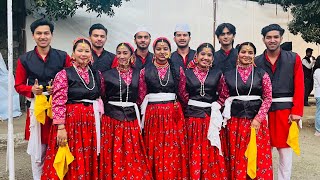 Garhwali dance performance  Pahadi dance  graphicerahilluniversitybh8065 pahadi pahadidance [upl. by Ferdy]