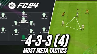 INSANE META TACTICS Best 4334 Custom Tactics EA FC 24 [upl. by Koloski]