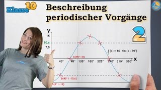 Periodische Vorgänge  Trigonometrie  Klasse 10 ★ Übung 2 [upl. by Ahserak935]