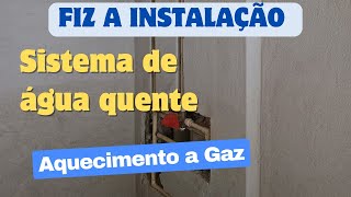 Vejam como ficou a instalação agua quente para sistema aquecimento a gás [upl. by Anilas]