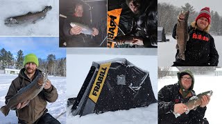 Ice Fishing Rainbow Trout The Means amp Methods in Northern Michigan [upl. by Forta]