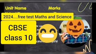 Free Mock Test cbse class 10 2024 [upl. by Andrei]