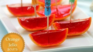 Orange Jello Boats  3 Ingredients [upl. by Irisa]