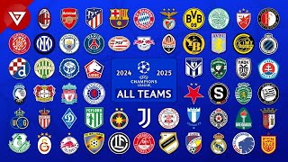 All Teams Qualified UEFA Champions League 202425 Qualifying Round Playoff Group Stage [upl. by Eilla]