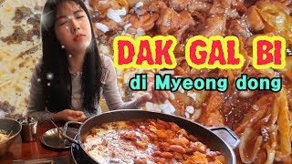 2 Makanan Korea CHEESE BULGOGI DAKGALBI di Myeongdong [upl. by Naziaf]