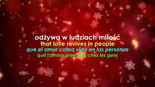 Ta święta noc  O Holy night  Polish song with English French and Spanish subtitles [upl. by Llarret250]