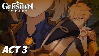 Shadows Amidst Snowstorms Act 3 Walkthrough Gameplay Japanese Dub  Genshin Impact [upl. by Ellenej788]