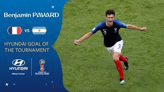 Benjamin PAVARD goal vs Argentina  2018 FIFA World Cup  Hyundai Goal of the Tournament WINNER [upl. by Aurel722]