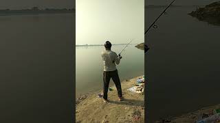 Angler MO Tarik jigging in Ganga River fish fishinglife catfishing fishingdaily shortsfeed [upl. by Aynor794]