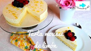 Tarta MOUSSE de LIMÓN 🍋 Tarta fría de limón Sin horno ligera y deliciosa [upl. by Lieberman]