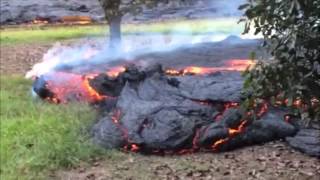 Pahoa lava flow 102814 [upl. by Rawdon198]