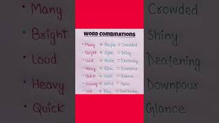 Words Combinationenglish englishlanguage vocabulary englishgrammar education shortsvideo [upl. by Reppep]