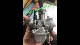 How To  Check Carburetor Float Level on Keihin Carb [upl. by Tecil]