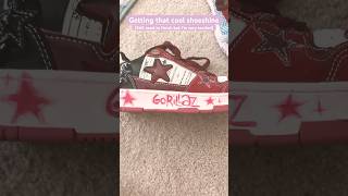 Get the cool shoeshine gorillaz art shoes diy [upl. by Spalla]