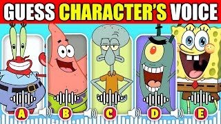 🔊 CRAZIEST Guess The Voice Quiz   SpongeBob SquarePants  Squidward Patrick Star Mr Krabs Gary [upl. by Elylrac]