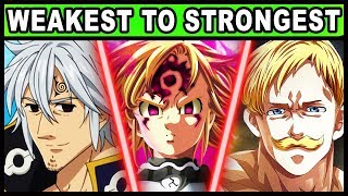 All Power Levels RANKED from Weakest to Strongest Seven Deadly Sins  Nanatsu no Taizai [upl. by Nordna]