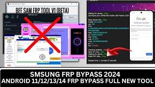 SAMSUNG FRP BYPASS FULL NEW METHOD  ANDROID 11121314 FRP BYPASS FREE TOOL 2024 [upl. by Aihsenod]