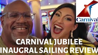 Carnival Jubilee Review  Best Cruise Director Kyndall Fire  Bodybuilding Legend in the Dining Hall [upl. by Loydie]