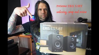 PreSonus  ERIS E35 BT sound monitors unboxing detailed setup and review [upl. by Lenes]