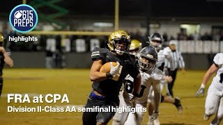 TSSAA football highlights CPA 37 FRA 16 [upl. by Genet]