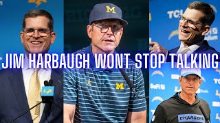 Jim Harbaugh Wont Stop Talking About The Michigan Cheating Scandal [upl. by Creath547]