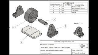 Explosionado desde el modelado CAD en Inventor 2022  Exploded from CAD modeling in Inventor 2022 [upl. by Salokin]