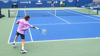 Andrey Rublev Tests Forehand BWEH Power with New Racket [upl. by Lisbeth401]