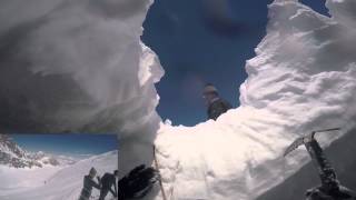 24052015 Chute en crevasse a ski et secours sur le glacier du Strahlhorn [upl. by Rochester]