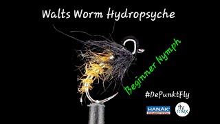 Tying a Walts Worm Hydropsyche Nymph  Tied by Matthias Dibiasi  DePunkt Fly [upl. by Tallie240]