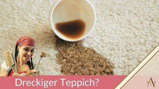 stark verschmutztenTeppich reinigen  mit Waschsoda amp Essig waschen  Küchenläufer sauber bekommen [upl. by Wie]