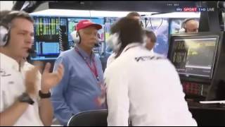 Toto Wolffs Reaction After Bottas Passes Hamilton at the last corner of the  F1 2017 Hungarian GP [upl. by Rosaleen]