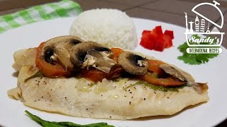 Pescado empapelado con nopal │ Steamed fish and nopal recipe│Sandys International Recipes [upl. by Slein]