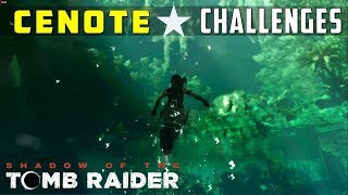 All Challenges in Cenote Sunken Treasure amp Respected – SHADOW OF THE TOMB RAIDER [upl. by Nay922]