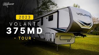 RV Rundown  2023 Crossroads Volante 375MD  Bonus Room in a 5th Wheel MidBunk MidDen Office [upl. by Aseret260]