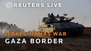 LIVE View over IsraelGaza border [upl. by Nevins]