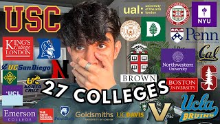 COLLEGE DECISION REACTIONS 2024  Ivies USC UCs NYU  more No SAT regular decision [upl. by Ahser]