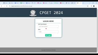 CPGET – 2024 Admissions Cpget counselling [upl. by Estis]