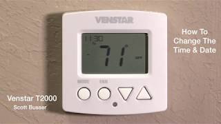 Venstar T2000 How To Set Time amp Date [upl. by Rena974]