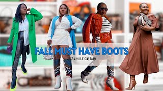 LUXURY FALL BOOTS HAUL 2024  Wearable Vs Unwearable Boots Haul  Thigh High Boots Booties amp More [upl. by Idnas]