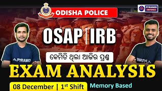 IRB osap Exam analysis today 08 December 1st Shift  OSAP IRB Answer Key  Pyramid Classes IRB osap [upl. by Kcirrag]