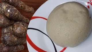 How to make cocoyam fufu  best fufu recipe [upl. by Ahsinik]