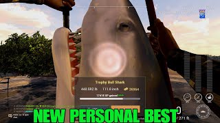 New 44O lb Trophy Bull Shark  But Lets Talk While Fishing  Amazonian Maze Brazil  Fishing Planet [upl. by Ydur65]