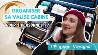 VOYAGER AVEC 1 VALISE CABINE POUR 2  PACK WITH ME mes conseils pour organiser son voyage [upl. by Wellington]