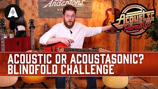 Fender Acoustasonic Strat Vs a REAL Acoustic Guitar  Blindfold Challenge [upl. by Notsuj]