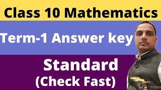 Answer key of class 10 maths standard 2020 to 2021 marking scheme of maths class 10 standard [upl. by Kamerman]