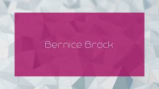 Bernice Brock  appearance [upl. by Novyart]