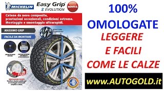 MICHELIN Easy Grip Evolution  catene da neve come calze Autogoldit [upl. by Colligan]