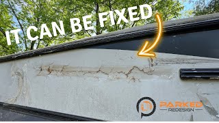 How to repair RV fiberglass siding You Can Do IT [upl. by Ami839]