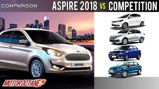 Ford Aspire 2018 vs competition  Hindi  MotorOctane [upl. by Skardol913]